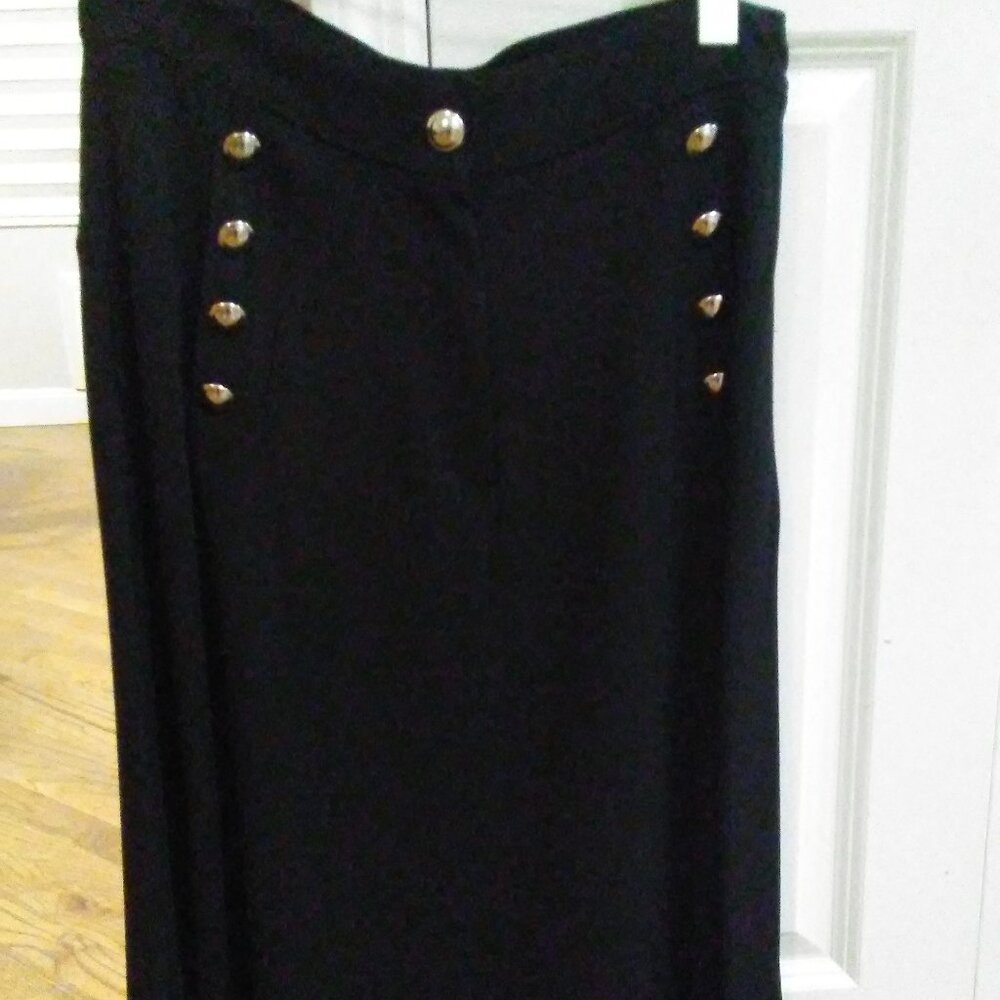 Escada black a line midi length skirt